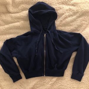 Cropped navy hoodie